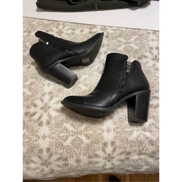 Top Moda Black Faux Leather Ankle Boots, 7 - Picture 2 of 16